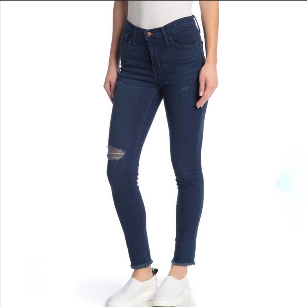 Madewell Roadtripper Distressed Frayed Hem Jeans